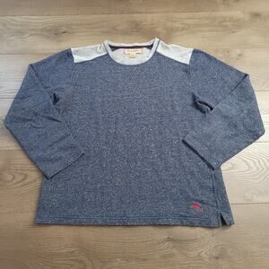 Tommy Bahama Sweatshirt Men Large Blue Gray Athleisure Lounge Outdoor Casual